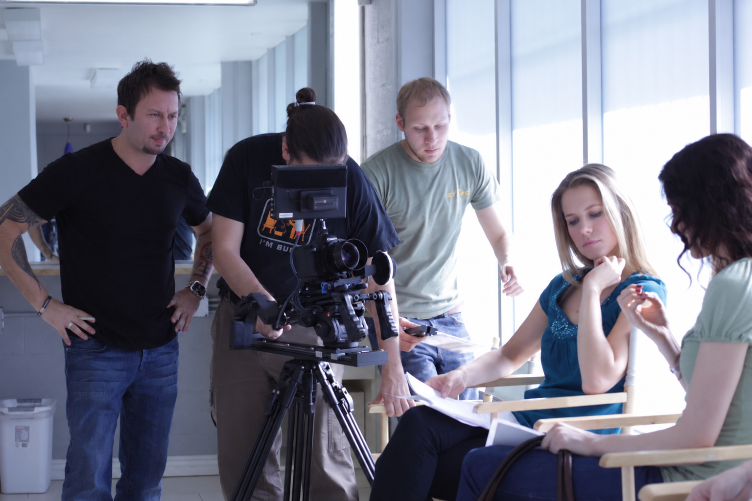Sergio Myers on an independent film production. From his personal archive.