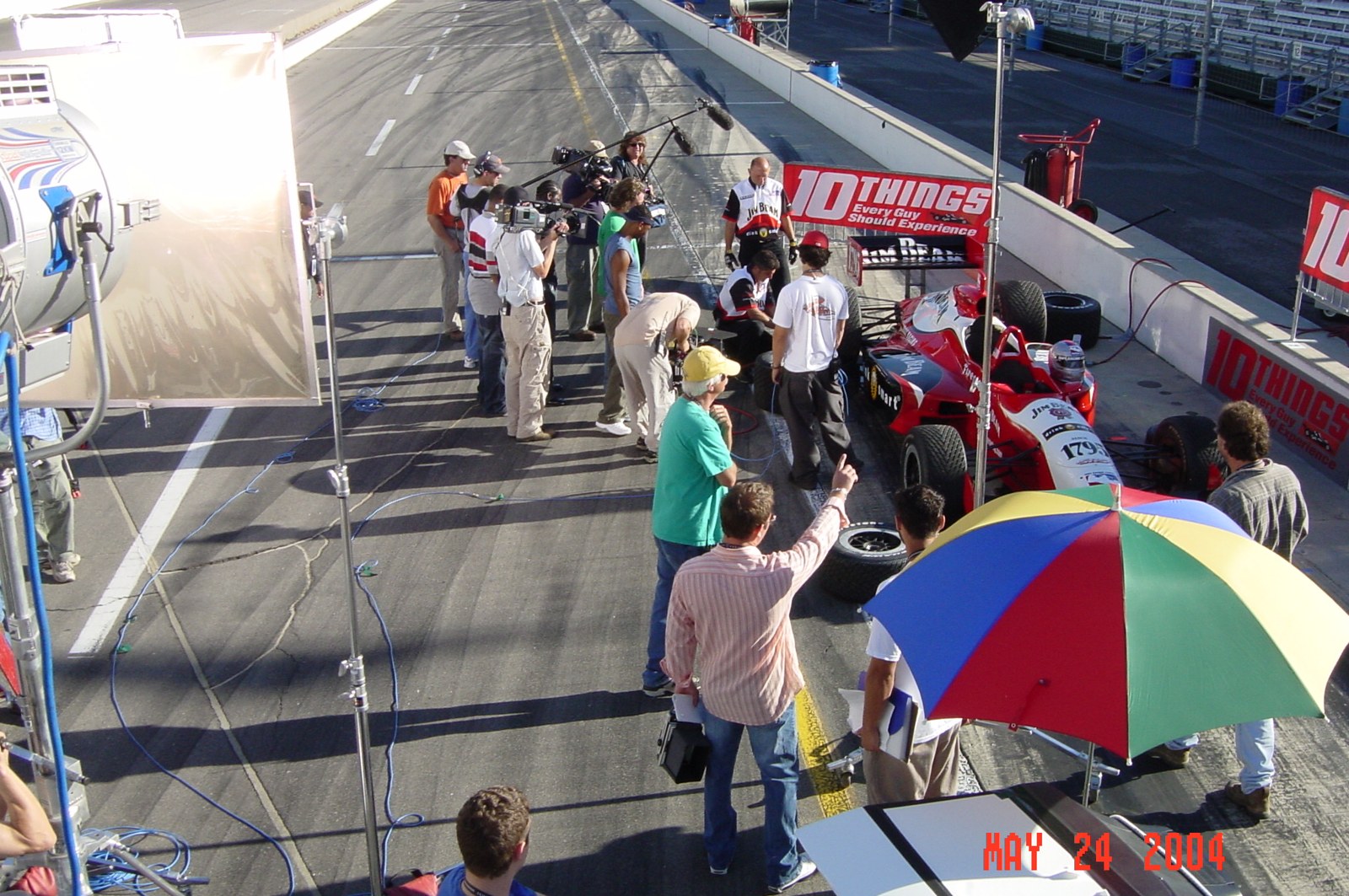 Crew at work on location for 10 Things Every Guy Should Experience.
